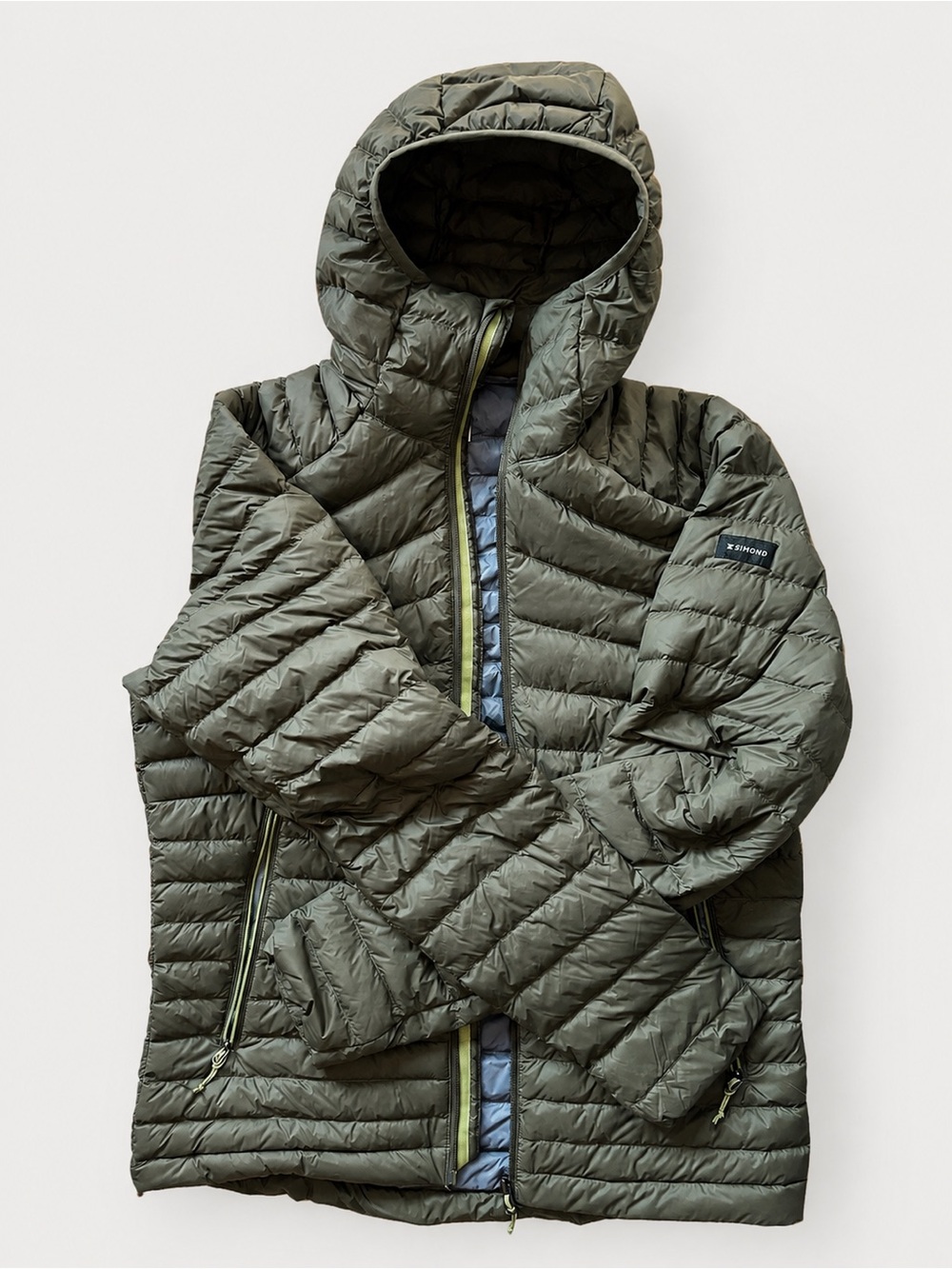 Men’s Decathlon Simond Hooded Puffer Jacket NWOT – Olive Green